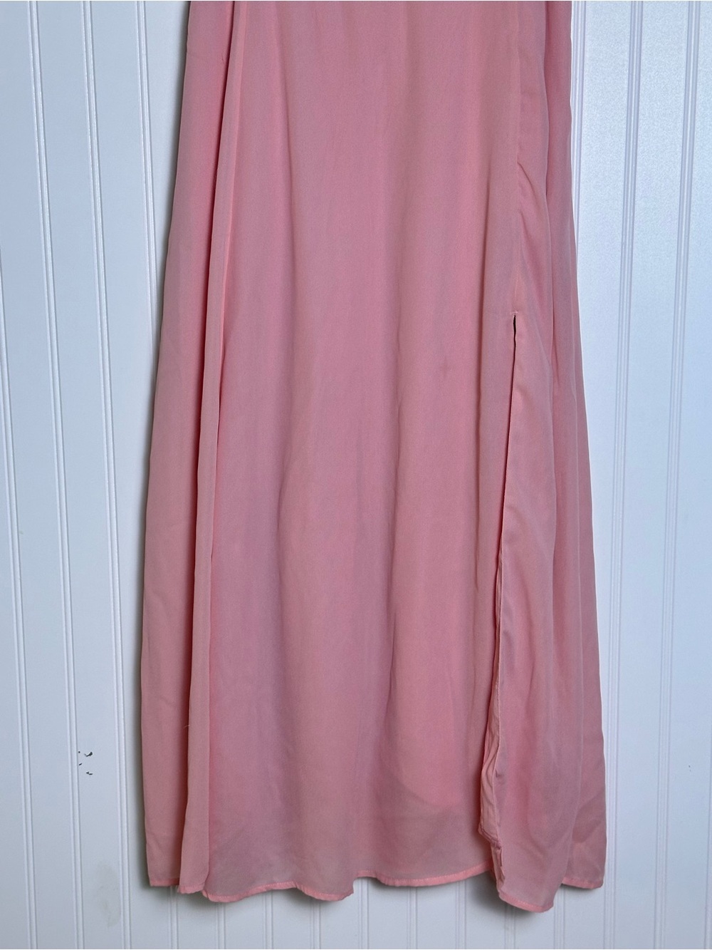Abercrombie & Fitch Tie-Strap Corset Midi Dress Light Pink L Corset Split - Picture 6 of 14